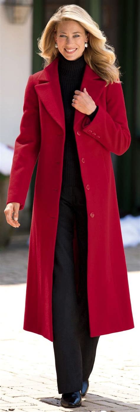 Long Red Coat More Style And Class With Black Coats For Women Long