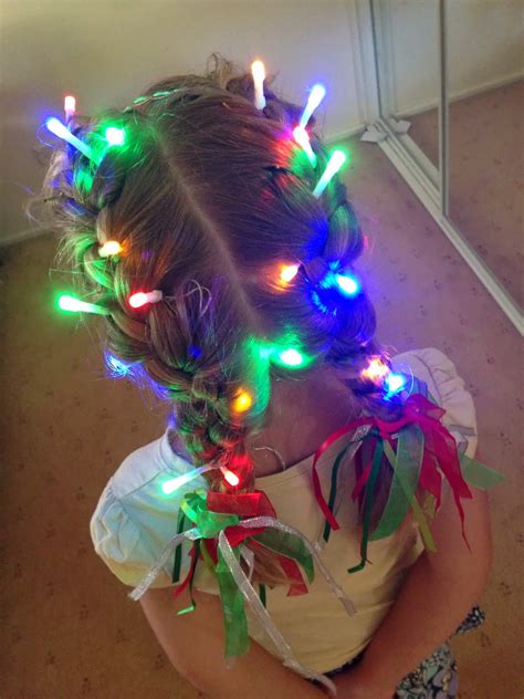 Giggleberry Creations Christmas Lights Hair Do