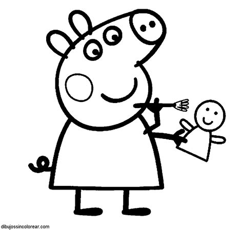 Dibujos Sin Colorear Dibujos De Los Personajes De Peppa Pig Para Colorear