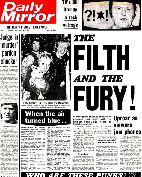 the filth and the fury otd in 1976 the sex pistols outrage the british public live on tv