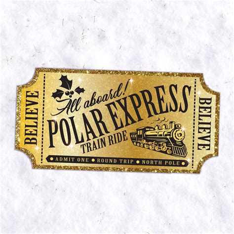 The Polar Express Ticket PRINTABLE Christmas Party | Etsy UK