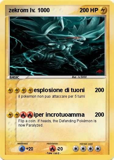 It also is apart of the ex, as well as being a shiny pokemon. Pokémon zekrom lv 1000 1000 - esplosione di tuoni - My ...