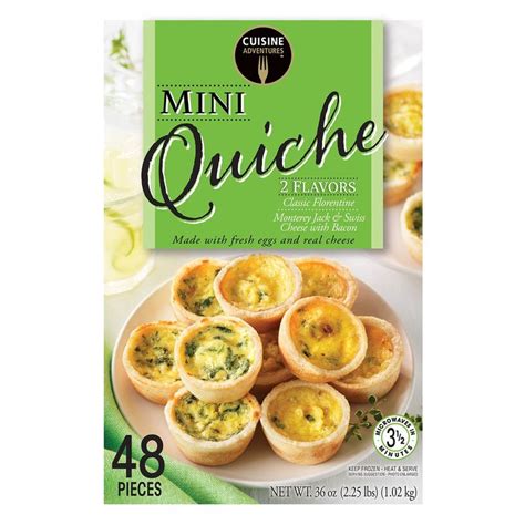 Cuisine Adventures Mini Quiches 36 Oz 48 Ct Sams Club Mini