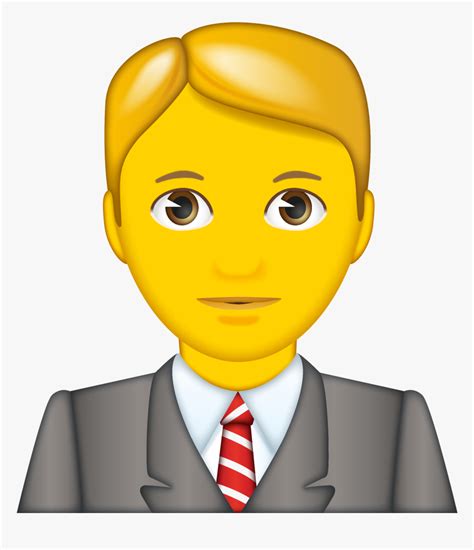 Man Office Worker Emoji Hd Png Download Kindpng