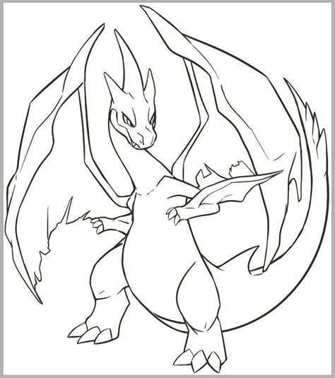 Mega Charizard X Coloring Page - Coloring Home
