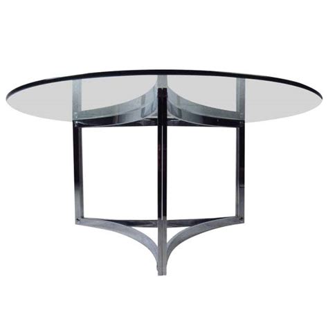 sleek and sexy mid century modern glass and chrome coffee table for sale at 1stdibs