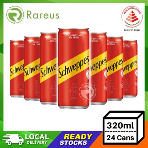 Schweppes Dry Ginger Ale Carton 320ml X 24 Cans Lazada Singapore