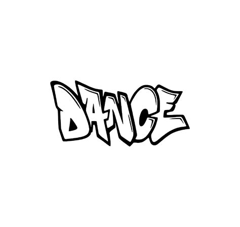 Dance Graffiti Design Svg Vector Cutting File Clip Art Etsy
