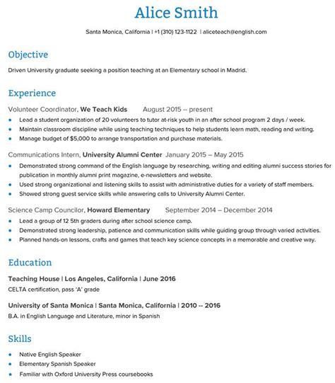 This example, for an english teacher, highlights the certifications and training they. How to Create an ESL Teacher Resume that Will Get You the ...