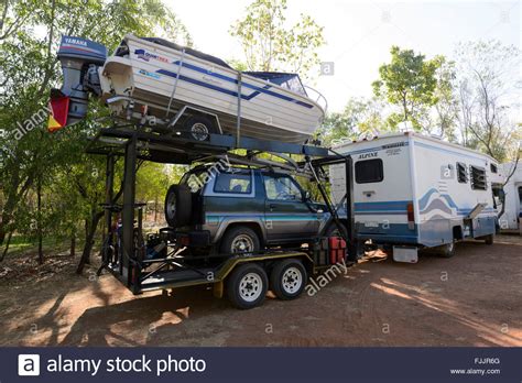 The best way to tow a car behind an rv is to flat tow it. Motorhome towing a boat and secondary car, Northern ...