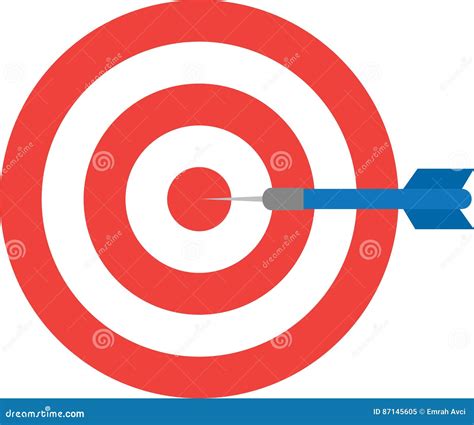 Bullseye With Dart Center Stock Vector Illustration Of Progress