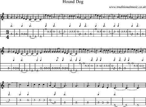 Mandolin Tab And Sheet Music For Songhound Dog
