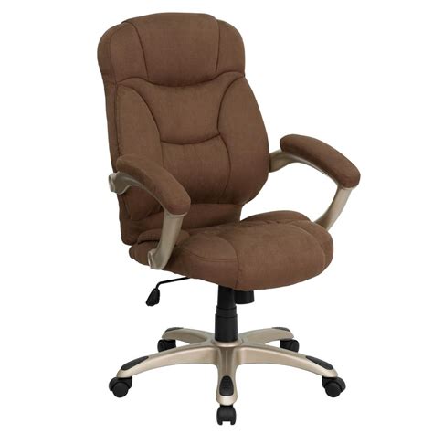 Brown Microfiber Flash Furniture Office Chairs Go725bn 64 1000 