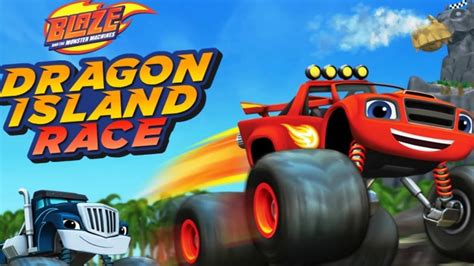 Blaze And The Monster Machines Dragon Island Race Cartoon Game