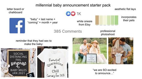 Millennial Baby Announcement Starter Pack Rstarterpacks