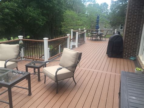 This is a Trex Selects composite deck with a Trex ...