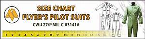 Size Chart Flight Suits Size Chart Cwu 27p Flight Suits By Metasco