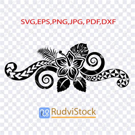 Polynesian Svg Polynesian Art Tattoo Floral Design Maori Etsy