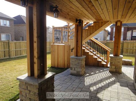 Considerations for walkout basement deck designs amazing decks. 2 level cedar deck with walkout basement and pergola ...