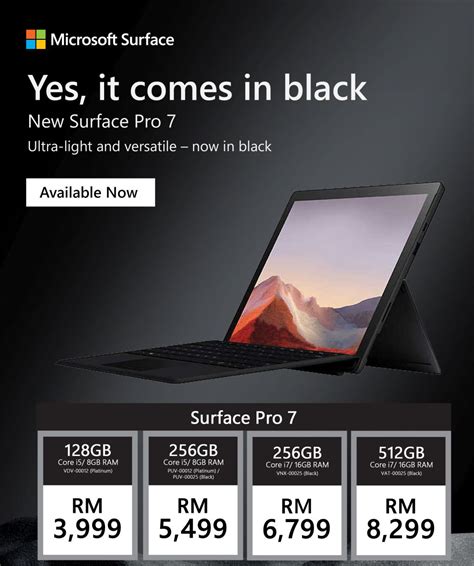 Untuk harga terbaru microsoft surface pro boleh merujuk kepada senarai harga microsoft apabila telah berada di pasaran malaysia. Microsoft Surface Pro 7 - Malaysia Price, specs & reviews ...