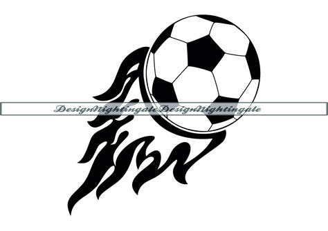 Flaming Soccer Ball Svg Soccer Svg Soccer Clipart Soccer Etsy