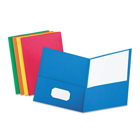Oxford Twin Pocket Folder 100 Sheet Capacity Assorted Colors 25box