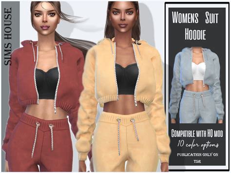 Womens Suit Hoodie By Sims House From Tsr • Sims 4 Downloads