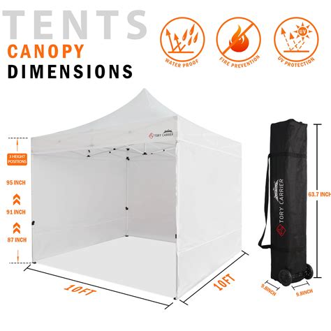 Tory Carrier Outdoor Pop Up Canopy Tent 10x10ft Waterproof Canopy Tent