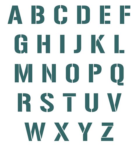 Block Letter Alphabet Stencils Outline Images And Photos Finder