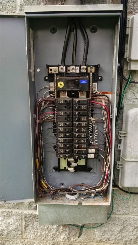 Square d still gets a lot of use on higher end jobs, but if i'm bidding a to code house, i'll go with cutler hammer br series every time. Typical 200 amp electrical panel -Outside/ weatherproof ...