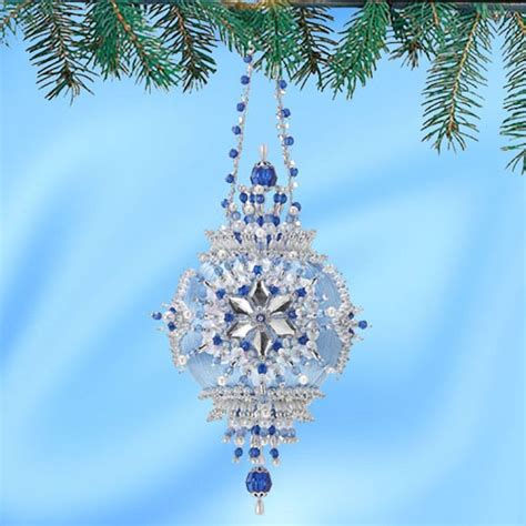 Gorgeous Blue Christmas Snowflakes Ornaments Fancy Christmas