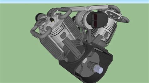 Supercharged V Twin Motorcycle Engine 3d Warehouse
