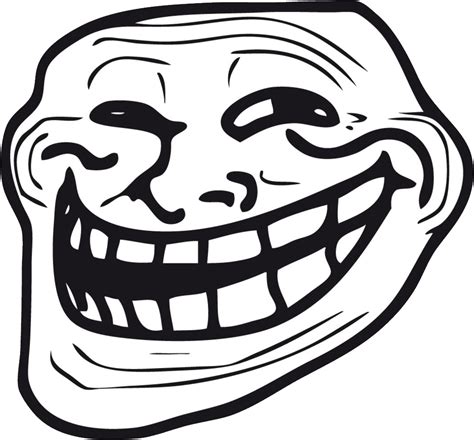 Trollface Png Image Free Download Funny Face Black And White Clipart