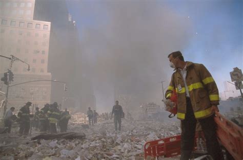 Firefighters At Ground Zero On September 11