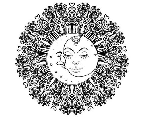 Layered Sun Moon Mandala Svg Ideas Layered Svg Cut File