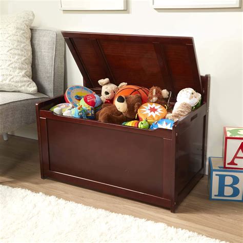 Melissa Doug Wooden Toy Chest Sturdy Wooden Chest 45 Cubic Feet Of