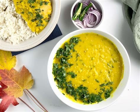 Arhar Dal Tadka Pigeon Peas Lentil Curry Smell The Mint Leaves