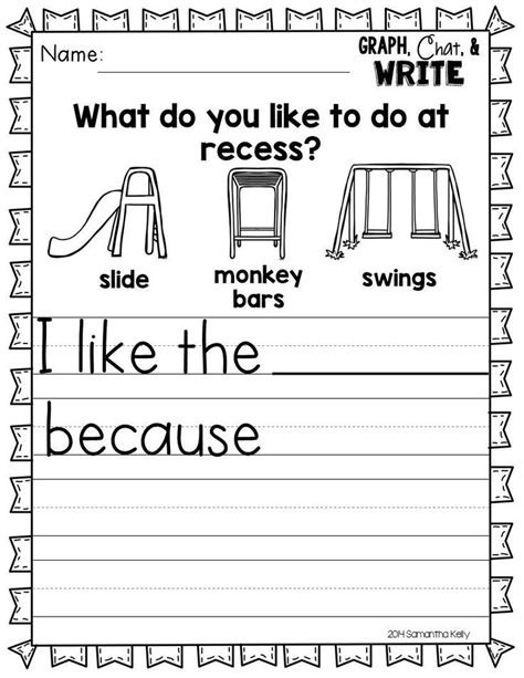 Free 10 Kindergarten Writing Prompts With 2 Option A Total Of 20free