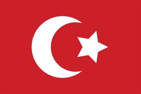 The turkish flag comprises of a red background on which there is the motif of the crescent moon and a star. Flag of the Ottoman Empire. R.I.P. 1908-2016 : vexillology