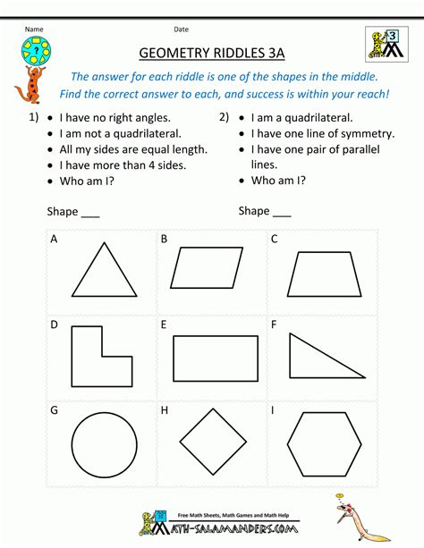 Basic Geometry Worksheets — Db