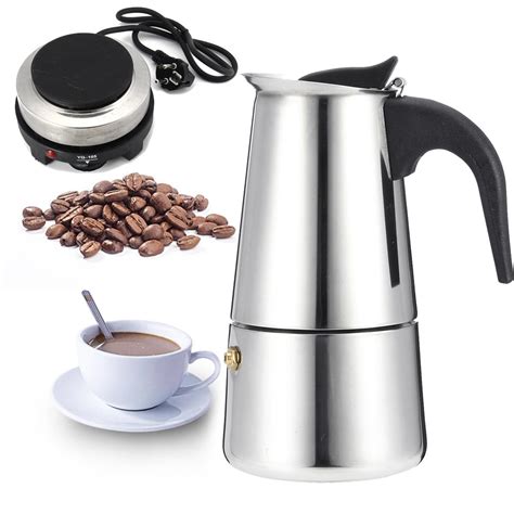 Espresso Moka Coffee Maker Pot Percolator Stainless Steel Electric Stove Electri Us 35 34