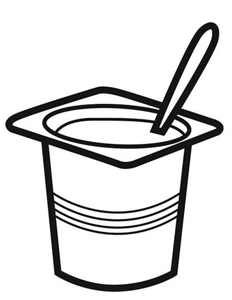 Yogurt Drawing And Coloring Page Free Printable Coloring Pages On