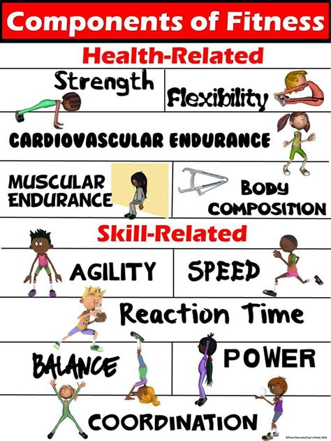 Pe Poster Components Of Fitness Health And Skill Related Fitness