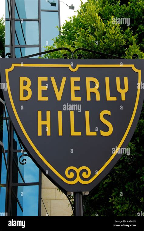 Beverly Hills City Sign Stock Photo Alamy