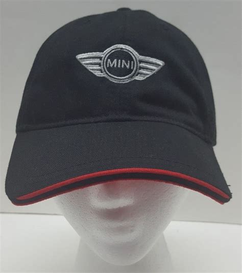 Mini Cooper Black Hat Cap One Size Strap Back Made From Recycled