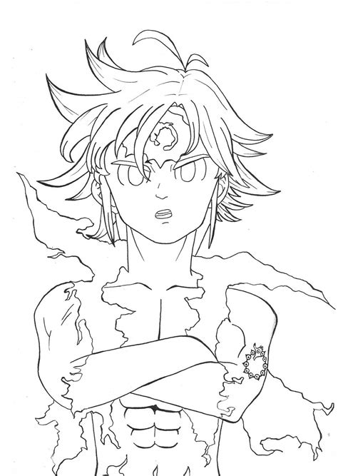 Seven Deadly Sins Anime Coloring Pages Coloring Pages