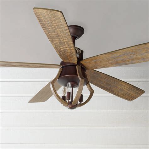 Designed for rooms with shorter ceilings, its sleek cylindrical body houses a powerful, integrated dimmable led light adding simplicity to style. 56" Indoor Rustic Wine Barrel Stave Ceiling Fan - Shades ...