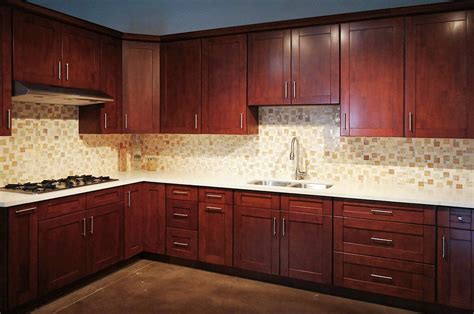 Mahogany Shaker RTA Cabinets - Cabinet City Kitchen and Bath | Kitchen