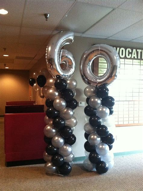 60th Birthday Party Balloon Decorations Pinterest Birthdays
