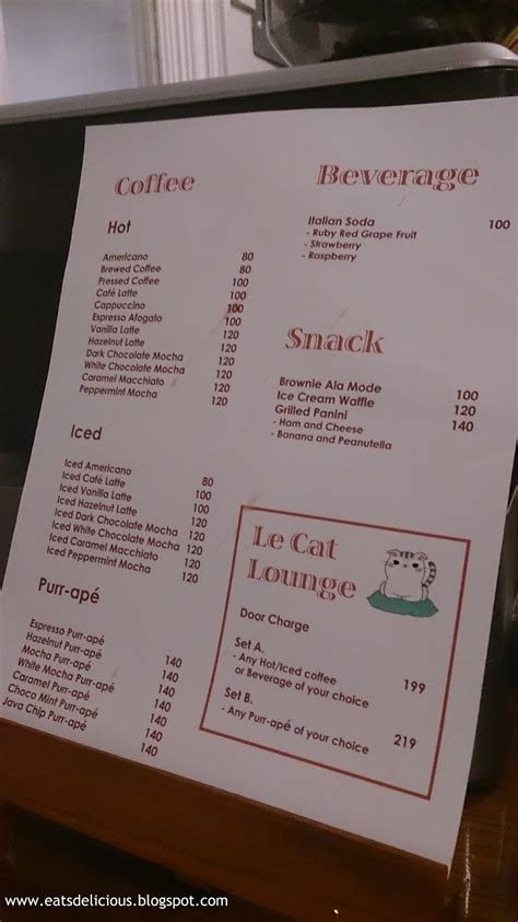 However their scribbled blackboard menu is rather annoying and not having pictures of the dishes or any reference when ordering makes it hit and. Cats and Coffee at Le Cat Coffee Shop- Cat Cafe Las Piñas ...